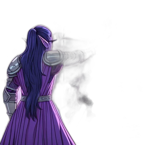 sword, dress, weapon, staff, concept art, fantasy art, comic book art, watercolor transparent PNG cut-out
