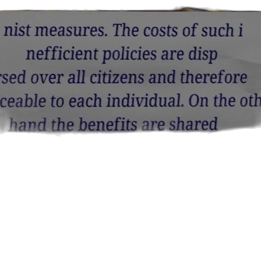 image, contains, text, discussing, costs, inefficient, policies, being transparent PNG cut-out