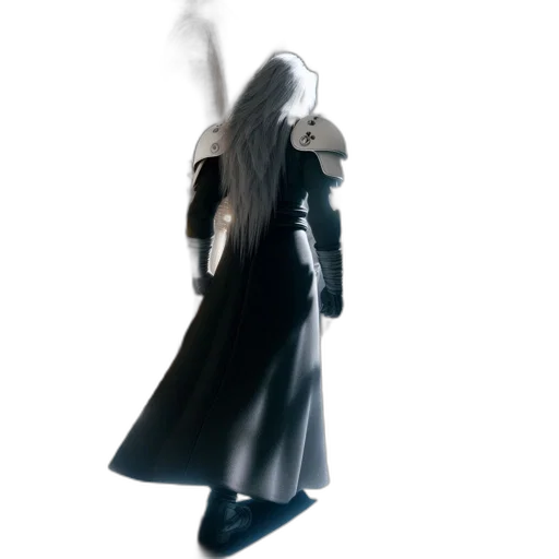 dress, sword, staff, jacket, 3d render, concept art, fantasy art, monochrome transparent PNG cut-out