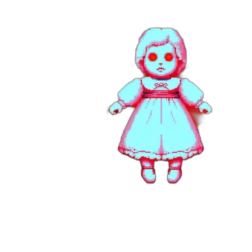 dress, robot, creature, mask, pixel art, vaporwave, 3d render, concept art transparent PNG cut-out