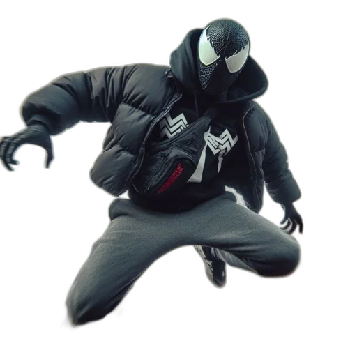 jacket, mask, creature, animal, concept art, 3d render, comic book art, individual transparent PNG cut-out