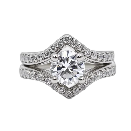 jewelry, crown, 14k, white, gold, 5ct, tdw, diamond transparent PNG cut-out