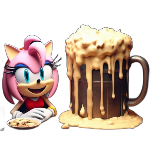 food, animal, pixel art, 3d render, concept art, vaporwave, dimly, lit transparent PNG cut-out