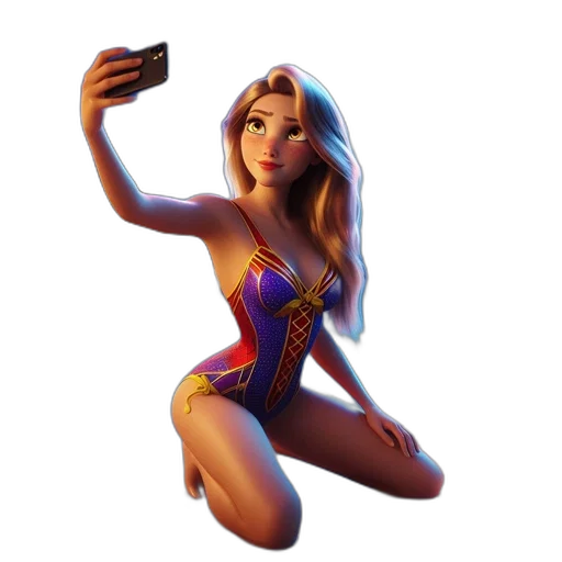 dress, weapon, staff, concept art, 3d render, fantasy art, comic book art, female transparent PNG cut-out