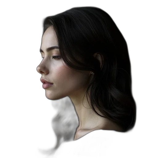 face, mask, hair, jewelry, photorealistic, oil painting, concept art, fantasy art transparent PNG cut-out