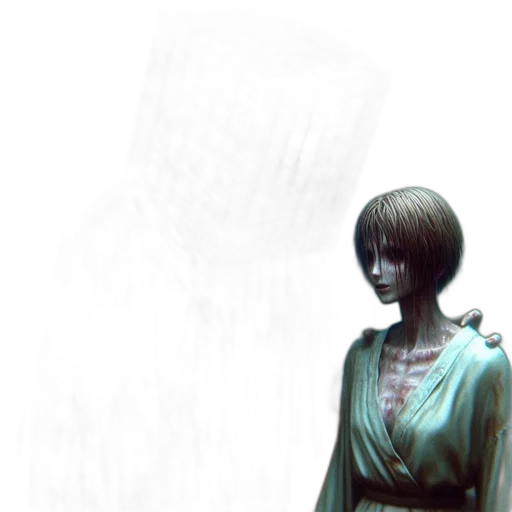 staff, face, dress, mask, concept art, 3d render, photorealistic, fantasy art transparent PNG cut-out