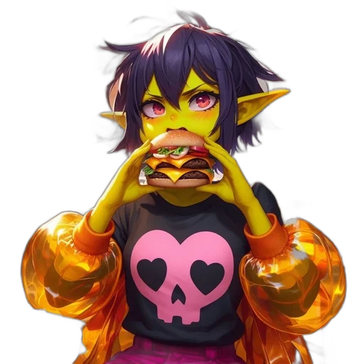 food, pixel art, concept art, fantasy art, anime, neon, animated, character transparent PNG cut-out