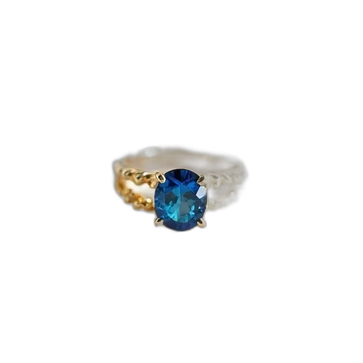jewelry, crown, blue, gold, ring, gemstone, placed, white transparent PNG cut-out