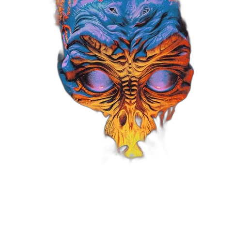 mask, face, creature, jewelry, concept art, 3d render, fantasy art, extraterrestrial transparent PNG cut-out
