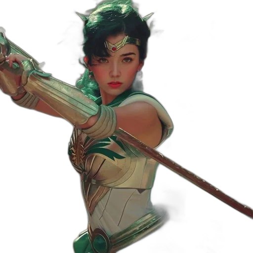 sword, weapon, concept art, fantasy art, comic book art, 3d render, green, image transparent PNG cut-out