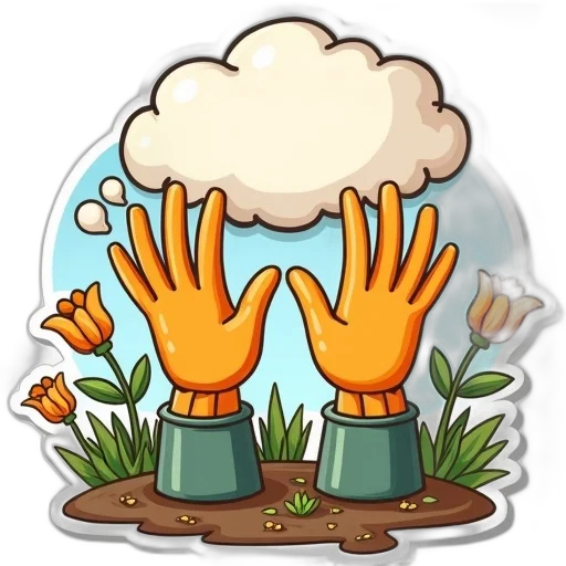 underwater, creative, cartoon, gardening transparent PNG cut-out