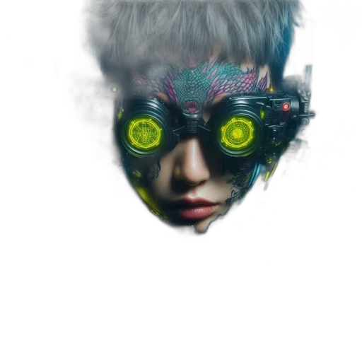mask, face, robot, creature, cyberpunk, photorealistic, fantasy art, concept art transparent PNG cut-out