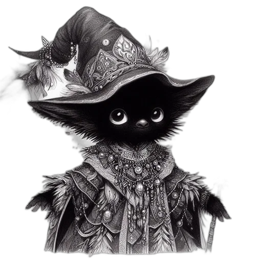 hat, mask, dragon, staff, fantasy art, photorealistic, concept art, pencil sketch transparent PNG cut-out