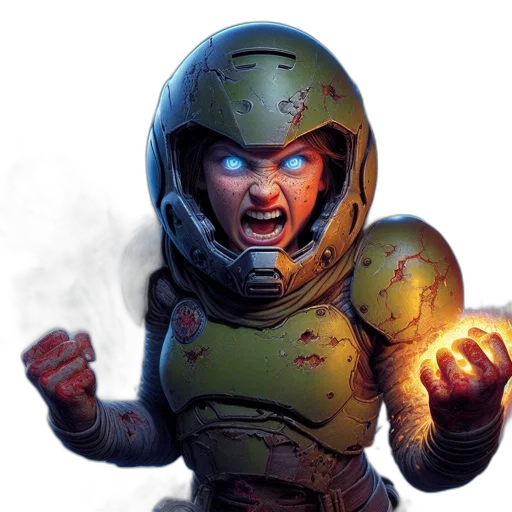 robot, concept art, comic book art, 3d render, fantasy art, outer space, fierce, woman transparent PNG cut-out