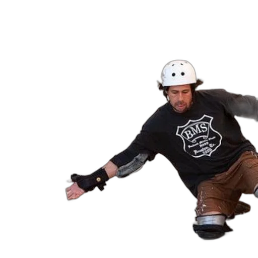 jacket, concept art, skateboarder, wearing, helmet, protective, gear, performing transparent PNG cut-out