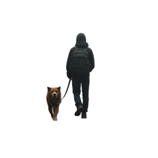 jacket, animal, creature, staff transparent PNG cut-out