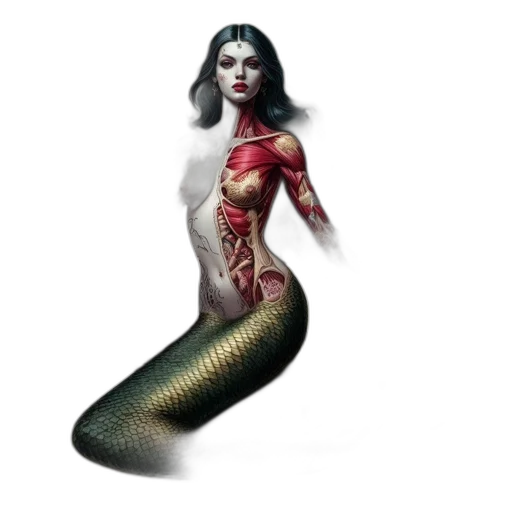 creature, concept art, fantasy art, comic book art, pixel art, underwater, artistic, rendering transparent PNG cut-out