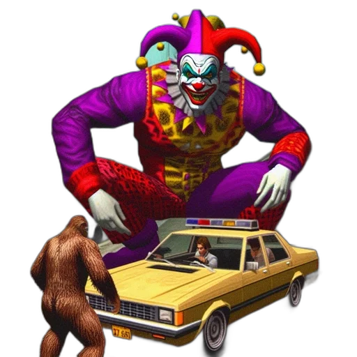 car, animal, robot, creature, concept art, 3d render, pixel art, menacing transparent PNG cut-out