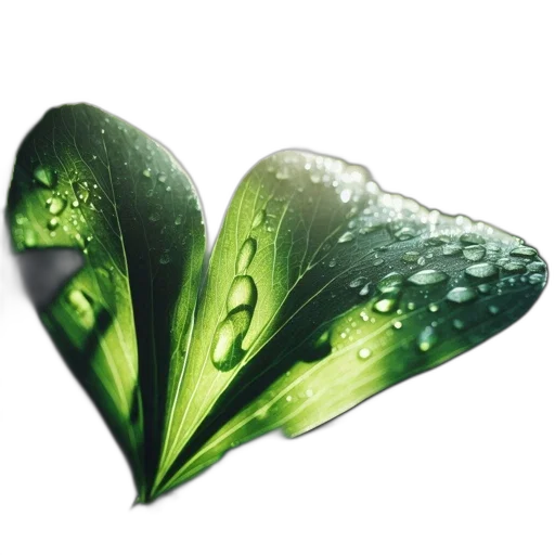 umbrella, flower, photorealistic, 3d render, concept art, oil painting, rain, green transparent PNG cut-out