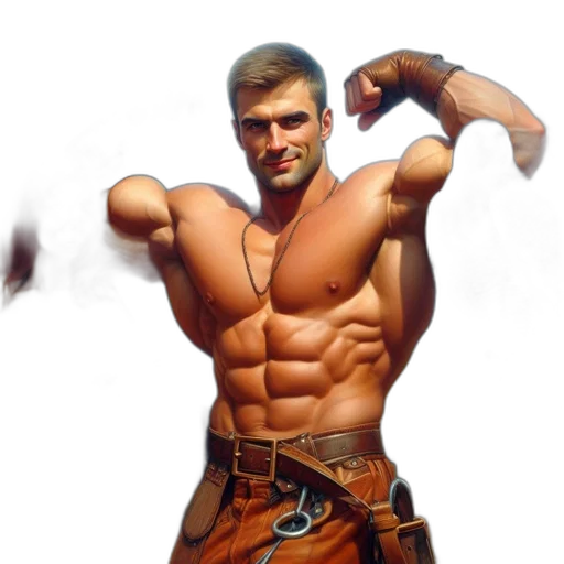 weapon, staff, sword, fantasy art, concept art, comic book art, pixel art, muscular transparent PNG cut-out