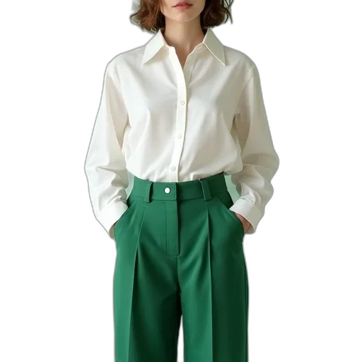 jacket, dress, staff, green, monochrome, earth tones, person, wearing transparent PNG cut-out
