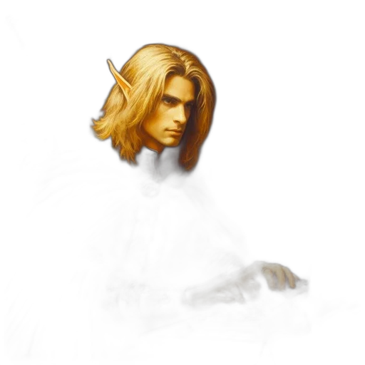 hair, face, fantasy art, photorealistic, concept art, pixel art, golden, earth tones transparent PNG cut-out