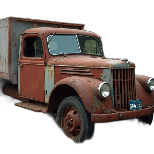car, weapon, 3d render, photorealistic, concept art, old, rusty, lightened transparent PNG cut-out