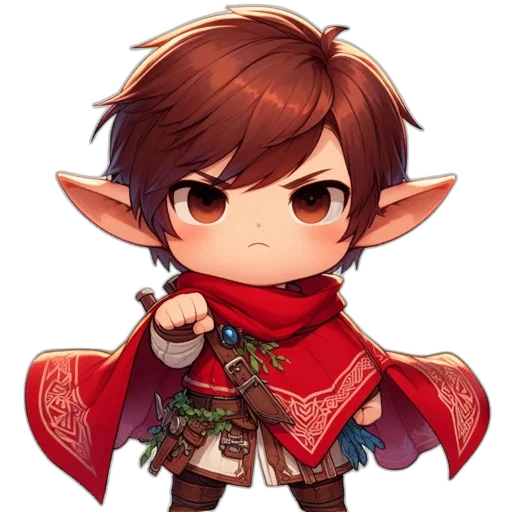 staff, fantasy art, pixel art, concept art, anime, red, anime-styled, character transparent PNG cut-out