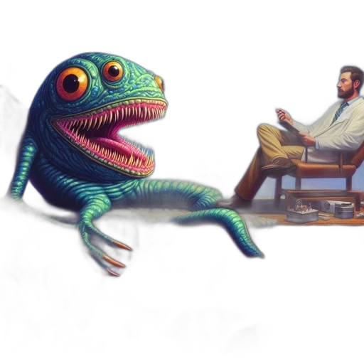 creature, animal, dragon, furniture, concept art, pixel art, fantasy art, 3d render transparent PNG cut-out