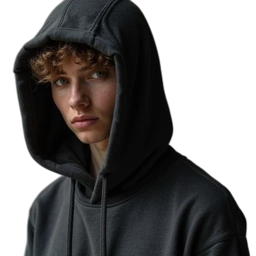 jacket, face, staff, weapon transparent PNG cut-out