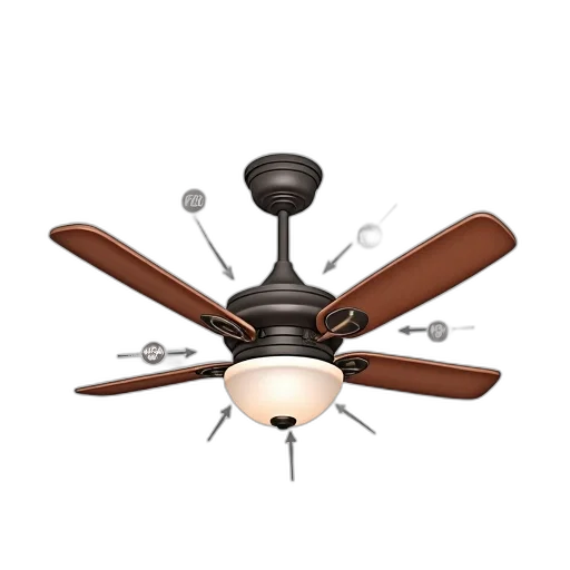 furniture, umbrella, 3d render, detailed, illustration, ceiling, fan, multiple transparent PNG cut-out