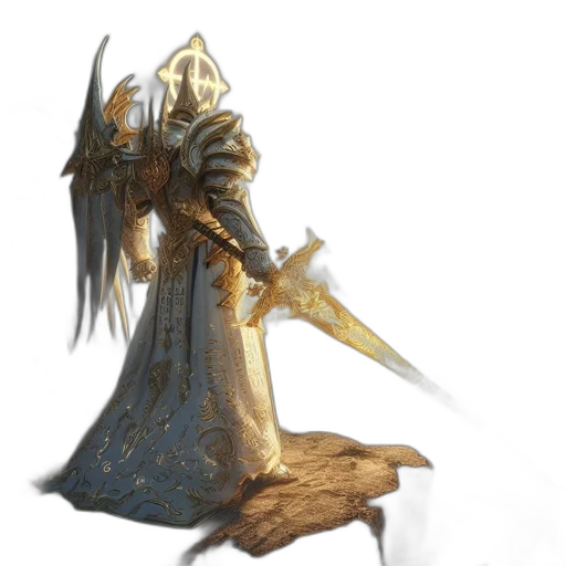 sword, staff, dragon, weapon, concept art, fantasy art, 3d render, photorealistic transparent PNG cut-out