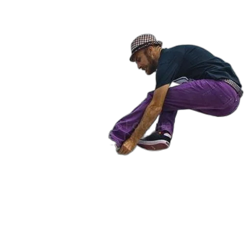 staff, shoes, creature, hat, man, purple, pants, plaid transparent PNG cut-out