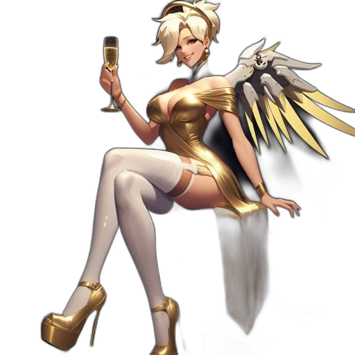 staff, weapon, concept art, fantasy art, pixel art, anime, golden, elegant transparent PNG cut-out