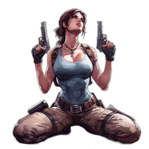 weapon, concept art, comic book art, pixel art, cyberpunk, verdant, jungle, setting transparent PNG cut-out