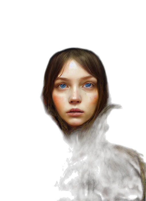 face, robot, hair, mask transparent PNG cut-out