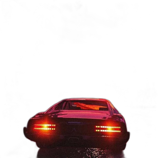 car, robot, weapon, jacket, concept art, photorealistic, vaporwave, 3d render transparent PNG cut-out