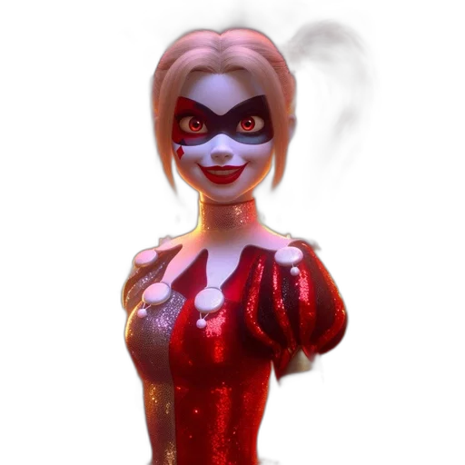 dress, mask, 3d render, comic book art, concept art, fantasy art, animated, female transparent PNG cut-out