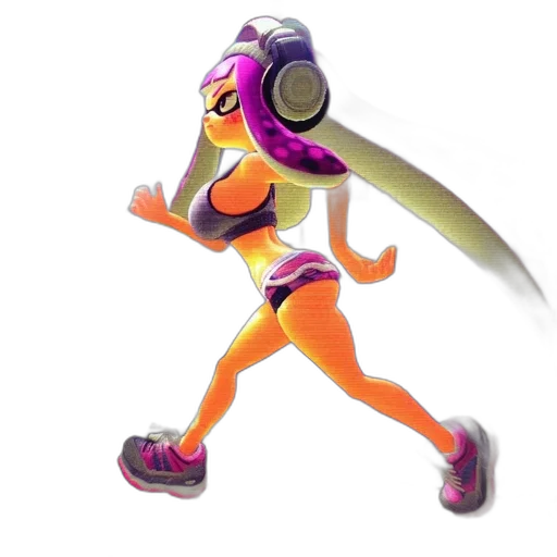 weapon, mask, dress, creature, concept art, 3d render, vaporwave, cartoon transparent PNG cut-out
