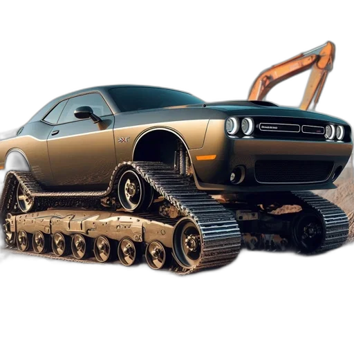 car, weapon, concept art, 3d render, photorealistic, muscular, dodge, challenger transparent PNG cut-out