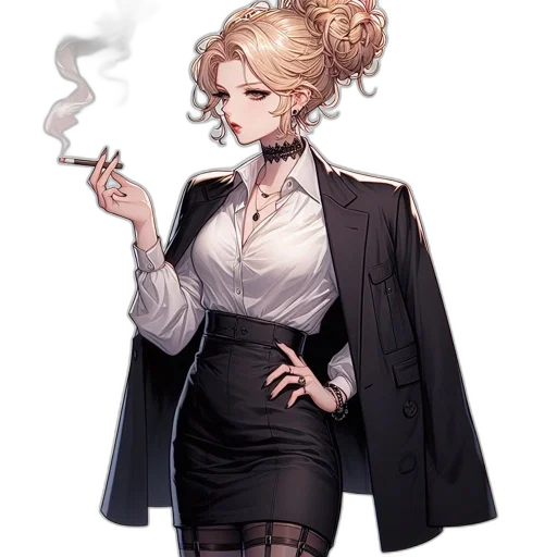 staff, dress, umbrella, jacket transparent PNG cut-out