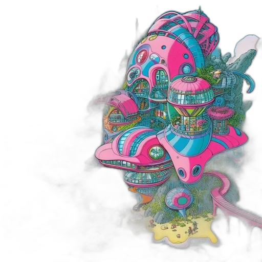 mask, hat, dragon, creature, concept art, fantasy art, 3d render, vaporwave transparent PNG cut-out