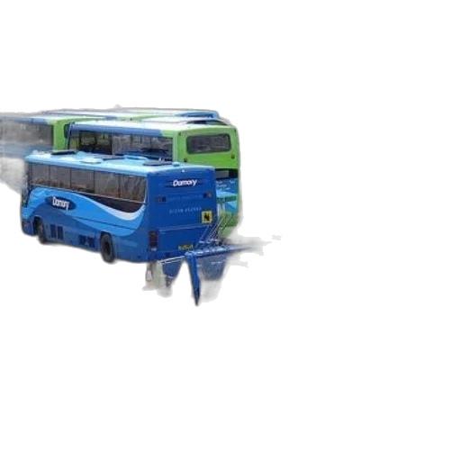 weapon, 3d render, concept art, photorealistic, blue, green, bus, parked transparent PNG cut-out