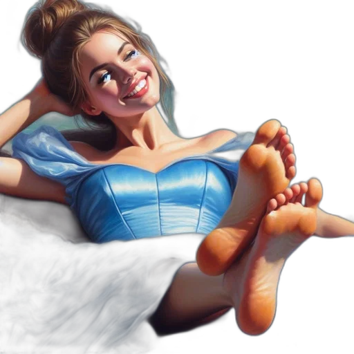 shoes, dress, photorealistic, oil painting, comic book art, concept art, underwater, blue transparent PNG cut-out