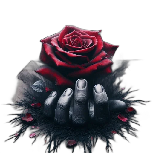flower, jewelry, crown, weapon, concept art, fantasy art, photorealistic, 3d render transparent PNG cut-out