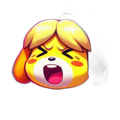 staff, face, anime, cartoon, pixel art, concept art, animated, dog transparent PNG cut-out