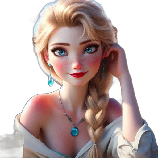 jewelry, face, dress, crown, fantasy art, photorealistic, concept art, 3d render transparent PNG cut-out
