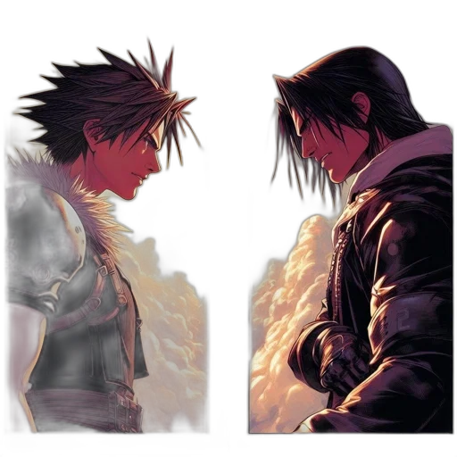 jacket, concept art, comic book art, pixel art, fantasy art, fire, dark, monochrome transparent PNG cut-out