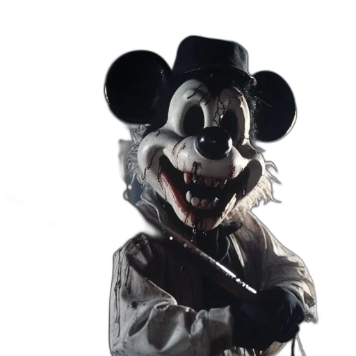 mask, staff, jacket, animal, 3d render, concept art, grisly, grim transparent PNG cut-out