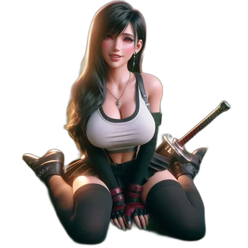 weapon, concept art, fantasy art, pixel art, 3d render, anime-style, character, long transparent PNG cut-out